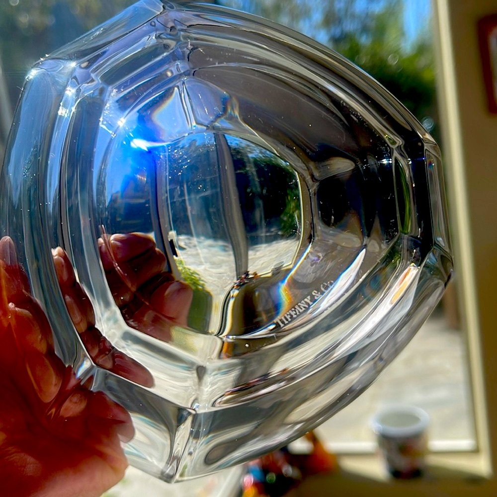 Vintage Tiffany  Crystal Bowl 6” signed - Picture 2 of 6